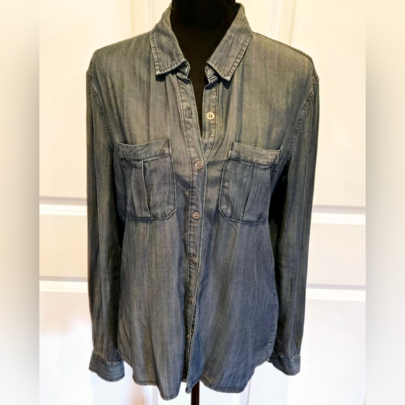 ARTICLES of SOCIETY Tunic Style Jean Shirt Stitch Fix Exclusive Sz Sm - Picture 2 of 8